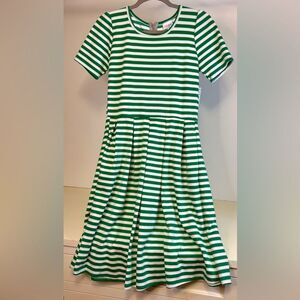 NWT Green and White Striped Dress Medium